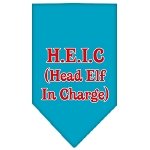 Head elf In Charge Screen Print Bandana Turquoise Large