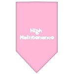 High Maintenance Screen Print Bandana Light Pink Large