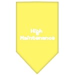 High Maintenance Screen Print Bandana Yellow Large