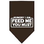 Hungry I Am Screen Print Bandana Cocoa Small