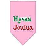 Hyvaa Joulua Screen Print Bandana Light Pink Large