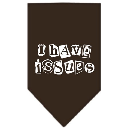 I Have Issues Screen Print Bandana Cocoa Large