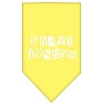 I Have Issues Screen Print Bandana Yellow Large