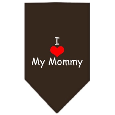 I Heart My Mommy  Screen Print Bandana Cocoa Large