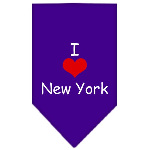 I Heart New York  Screen Print Bandana Purple Large