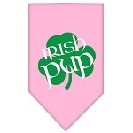 Irish Pup Screen Print Bandana Light Pink Large