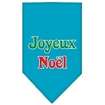 Joyeux Noel Screen Print Bandana Turquoise Large
