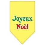 Joyeux Noel Screen Print Bandana Yellow Large