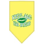 Kiss me I'm Irish Screen Print Bandana Yellow Large