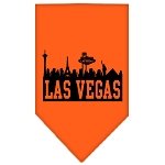 Las Vegas Skyline Screen Print Bandana Orange Large