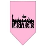 Las Vegas Skyline Screen Print Bandana Light Pink Large