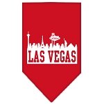 Las Vegas Skyline Screen Print Bandana Red Large