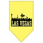 Las Vegas Skyline Screen Print Bandana Yellow Large