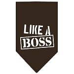 Like a Boss Screen Print Bandana Cocoa Large