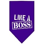 Like a Boss Screen Print Bandana Purple Large