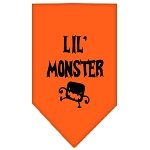 Lil Monster  Screen Print Bandana Orange Large