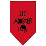 Lil Monster  Screen Print Bandana Red Large