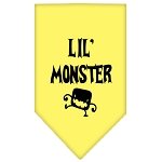 Lil Monster  Screen Print Bandana Yellow Large