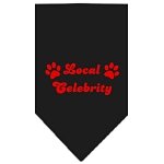 Local Celebrity Screen Print Bandana Black Large