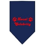 Local Celebrity Screen Print Bandana Navy Blue large