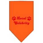 Local Celebrity Screen Print Bandana Orange Large
