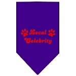 Local Celebrity Screen Print Bandana Purple Small