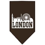 London Skyline Screen Print Bandana Cocoa Small