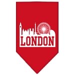 London Skyline Screen Print Bandana Red Large