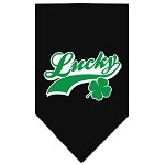 Lucky Swoosh Screen Print Bandana Black Large