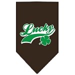 Lucky Swoosh Screen Print Bandana Cocoa Small