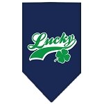 Lucky Swoosh Screen Print Bandana Navy Blue large