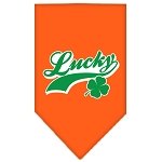 Lucky Swoosh Screen Print Bandana Orange Large