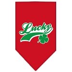 Lucky Swoosh Screen Print Bandana Red Large