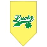 Lucky Swoosh Screen Print Bandana Yellow Large