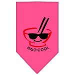 Miso Cool Screen Print Bandana Bright Pink Large