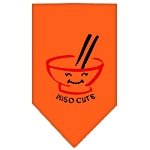Miso Cute Screen Print Bandana Orange Large