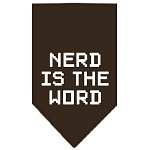 Nerd is the Word Screen Print Bandana Cocoa Small