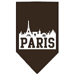 Paris Skyline Screen Print Bandana Cocoa Small