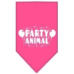 Party Animal Screen Print Bandana Bright Pink Large