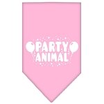 Party Animal Screen Print Bandana Light Pink Large