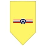 Patriotic Star Paw Screen Print Bandana Yellow Large