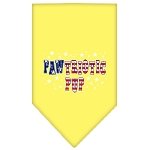 Pawtriotic Pup Screen Print Bandana Yellow Large