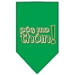 Pog Mo Thoin Screen Print Bandana Emerald Green Large