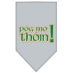 Pog Mo Thoin Screen Print Bandana Grey Large