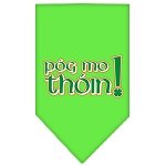 Pog Mo Thoin Screen Print Bandana Lime Green Large