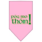Pog Mo Thoin Screen Print Bandana Light Pink Large