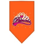 I'm a Princess Screen Print Bandana Orange Large