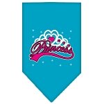 I'm a Princess Screen Print Bandana Turquoise Large