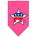 Republican Screen Print Bandana Bright Pink Large