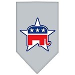 Republican Screen Print Bandana Grey Large
